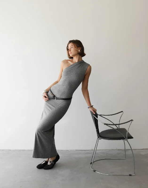 casual maxi dresses on discount -Maxi dress with formal elegance,Jovelle Maxi Dress (Grey)