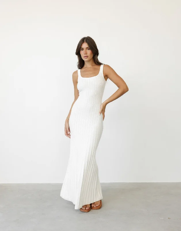 evening maxi dresses for parties -Maxi dress with animal motifs,Marzia Maxi Dress (Cream)