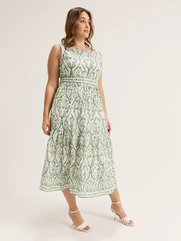 green maxi dresses online -Maxi dress with romantic style,Provence Maxi Dress