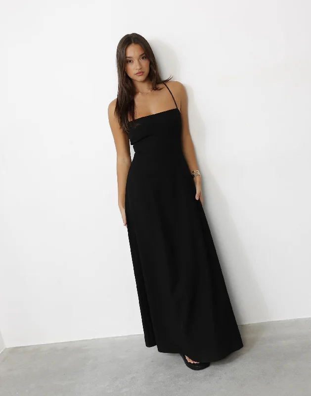 black maxi dresses for sale -Maxi dress with beaded details,Mirielle Maxi Dress (Black)