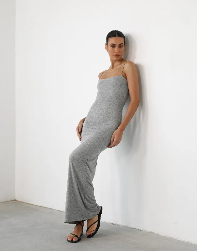 velvet maxi dresses online -Maxi dress with tulip hem,Tammy Maxi Dress (Grey Marle)