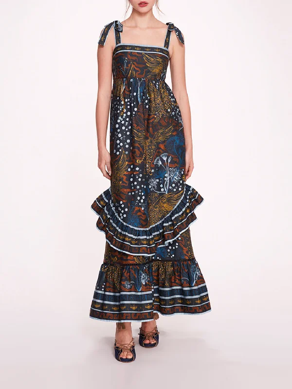 cheap maxi dresses online -Maxi dress with formal elegance,Flying Cheetah Maxi Dress