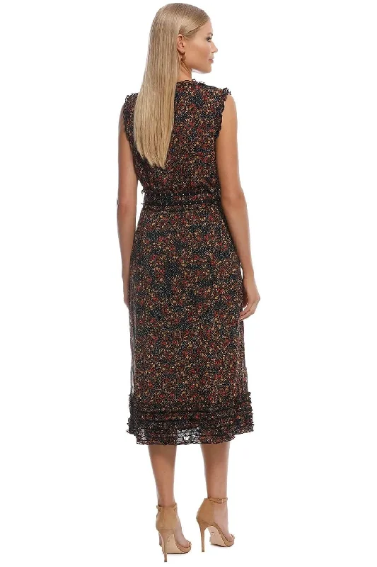 casual midi dresses on sale -Midi dress with lace details,Monarch Midi Dress