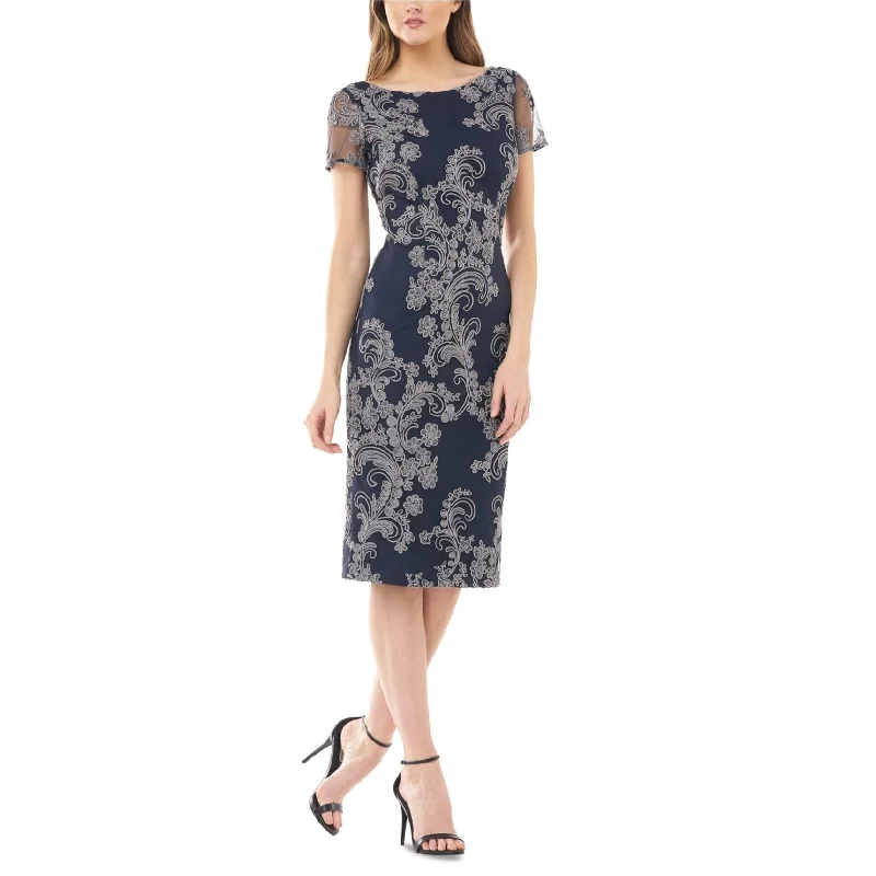 elegant midi dresses for summer -Midi dress with one shoulder,JS Collection Womens Floral Midi Dress, Blue, 2