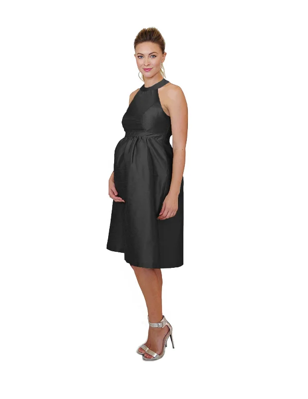 black midi dresses for sale -Midi dress with shimmer fabric,Abby Bodice With Maternity Midi Skirt in Drapey Bengaline