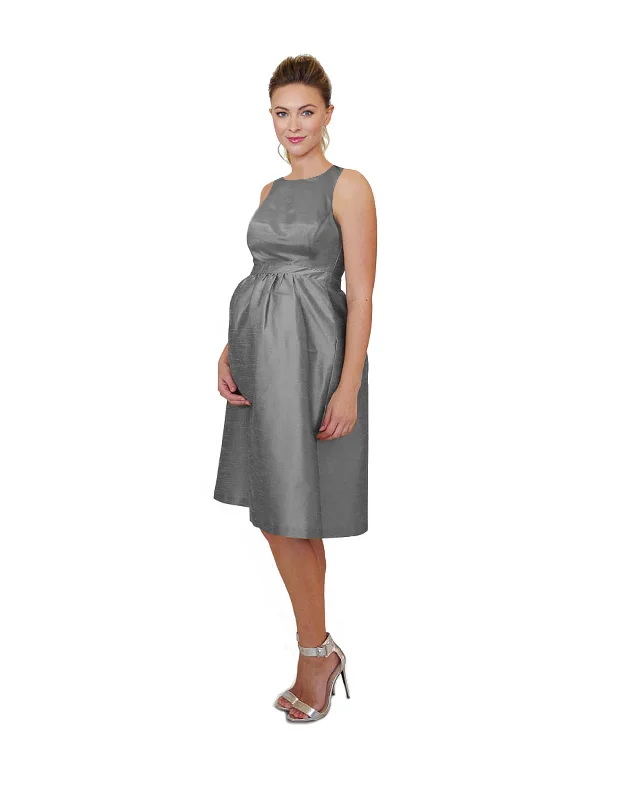 sparkly midi dresses for summer -Midi dress with nautical theme,Chloe Bodice With Maternity Midi Skirt in Shantung