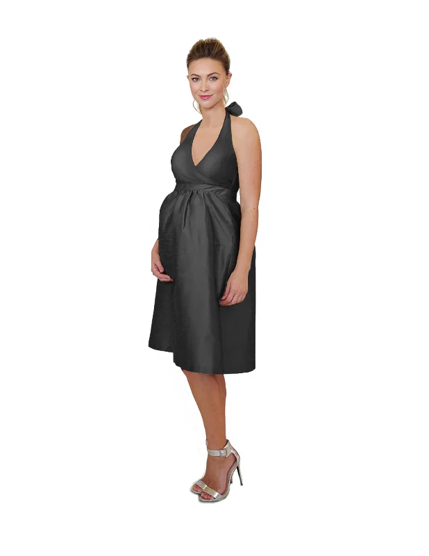 velvet midi dresses for party -Midi dress with mesh insert,Carter Bodice With Maternity Midi Skirt in Classic Faille