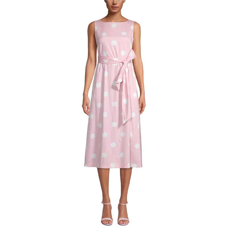 yellow midi dresses online -Midi dress with metallic finish,Anne Klein Womens Polka Dot Midi Dress, Pink, XX-Small