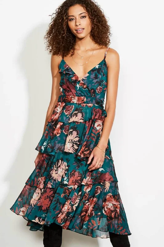 floral midi dresses for sale -Midi dress with zen vibes,Love Is All Around Midi Dress