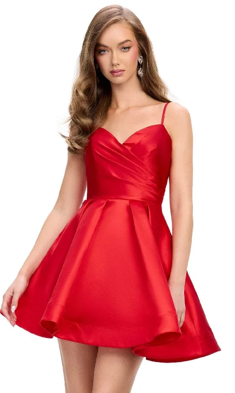 Cocktail dress with statement sleevesAshley Lauren 4780 - Sweetheart Neckline A-Line Cocktail Dress