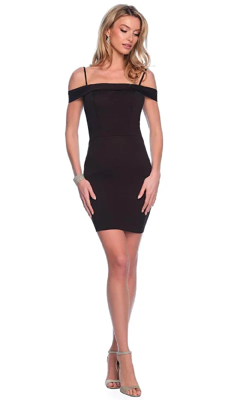 elegant party dress for summer -Cocktail dress with modern designDave & Johnny 11701 - Off Shoulder Bodycon Cocktail Dress