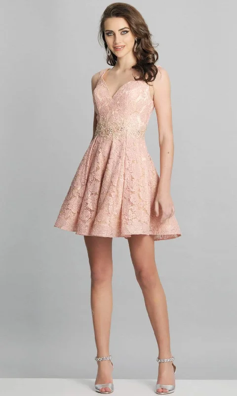 velvet party dress online -Cocktail dress with A-lineDave & Johnny - A8607 Floral Sweetheart A-Line Cocktail Dress