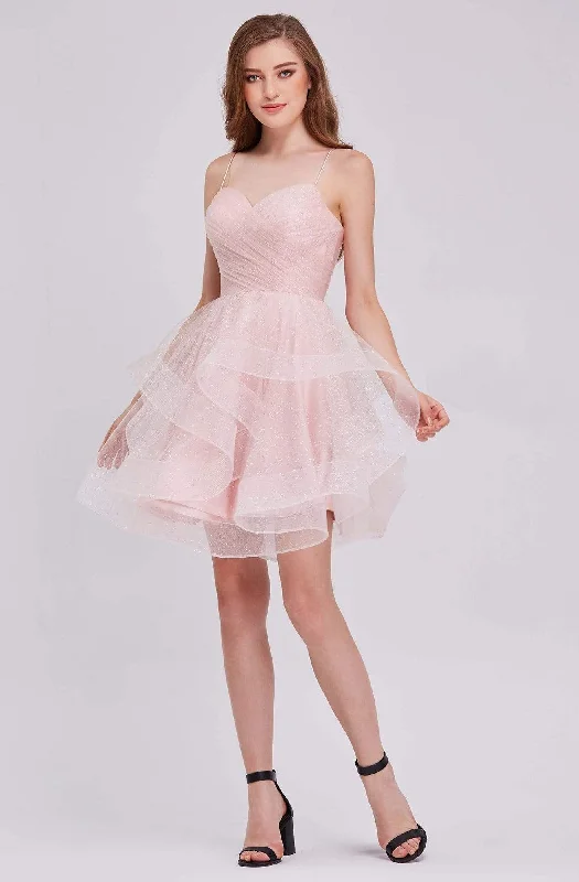 Cocktail dress with double strapsJ'Adore Dresses - J16078 Tulle Sweetheart Cocktail Dress