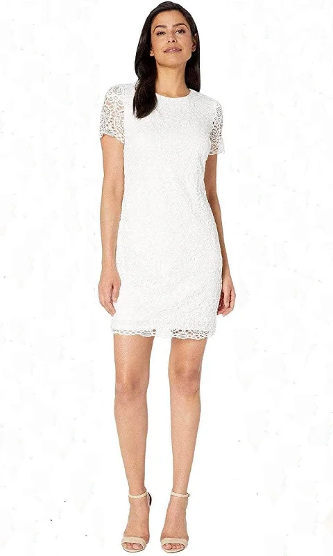 Elegant cocktail dressLaundry HP03K80 - Short Sleeve Lace Sheath Formal Dress