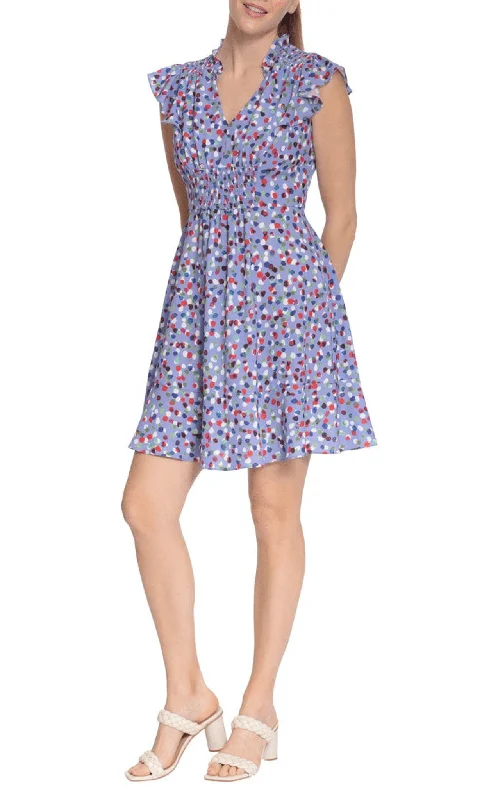 Cocktail dress with bustier topLondon Times T6305M - Polka Dotted Short Dress