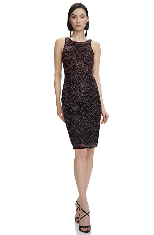 casual party dress online -Cocktail dress with bold colorsTheia - 883782 Bead Embellished Bateau Cocktail Dress