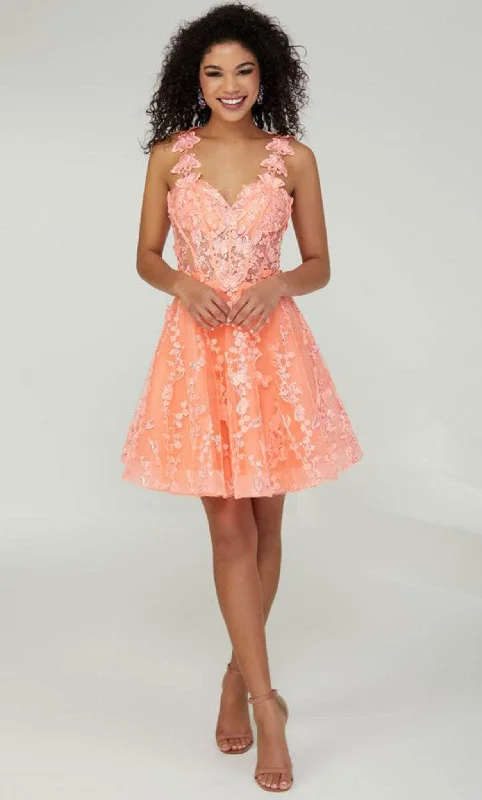 Cocktail dress with side cut-outsTiffany Homecoming 27381 - Butterfly Cocktail Dress