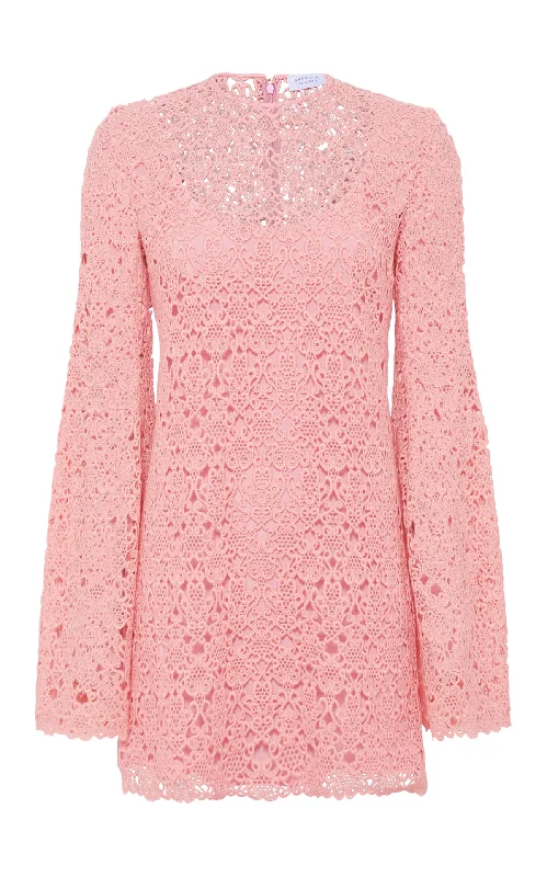 Mini Dresses for Sunset Party -Mini dress with sequin embellishmentsArchie Mini Dress with Lining in Rosa Cashmere Lace