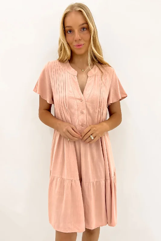 Mini Dresses with Scoop Edge -Mini dress with oversized fitBlaire Mini Dress Blush