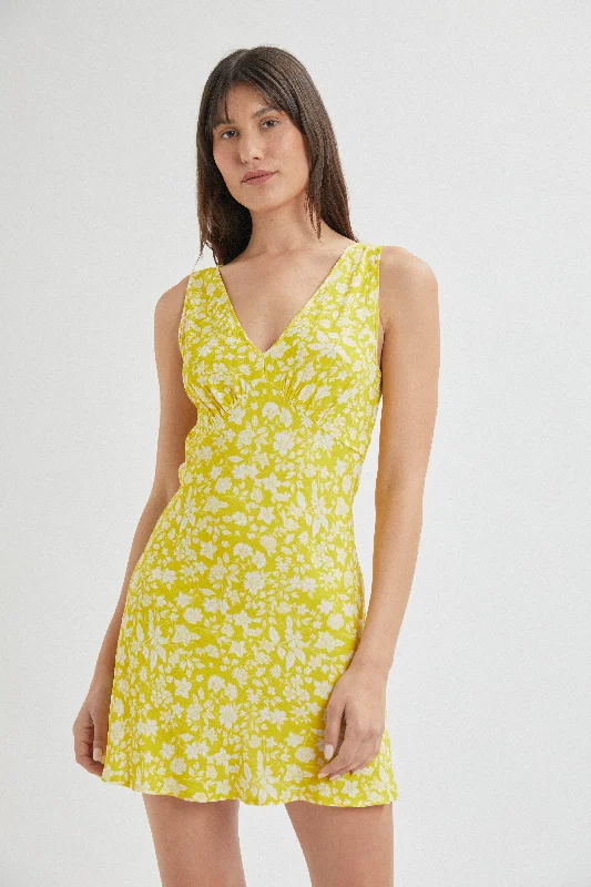 Mini Dresses with Tassel Details -Mini dress with zigzag patternEliza Yellow Mini Valerie Floral Mini Dress