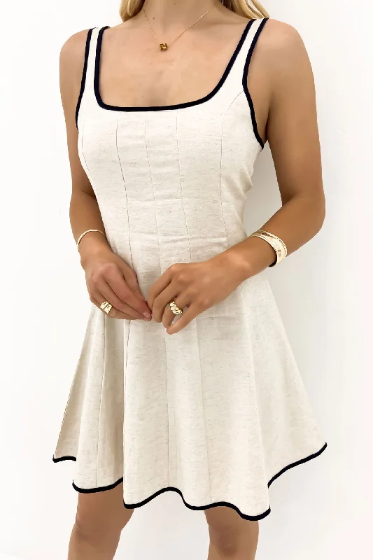 Mini Dresses for House Parties -Mini dress with casual chicKiersten Mini Dress Oatmeal