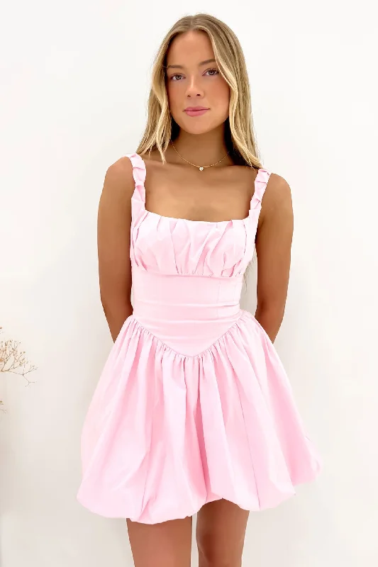 Mini Dresses for Night Picnic -Mini dress with oversized fitSonya Mini Dress Pink